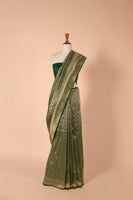 Handwoven Green Silk Sari