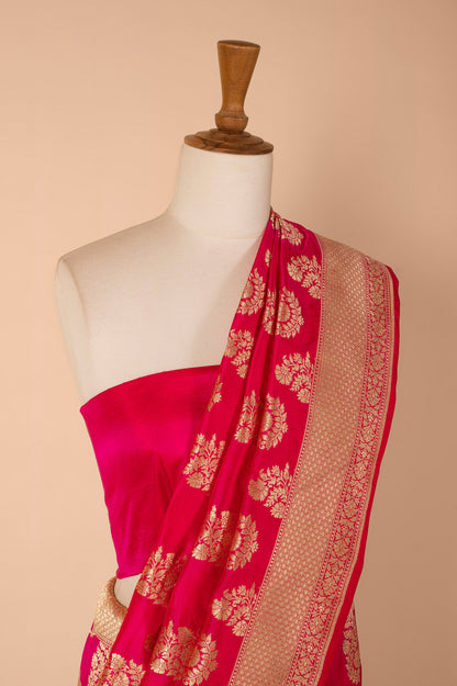 Handwoven Pink Silk Sari