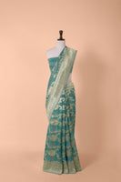 Handwoven Blue Tissue Saree