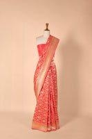 Handwoven Pink Silk Sari