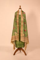 Handwoven Green Tussar Suit Piece