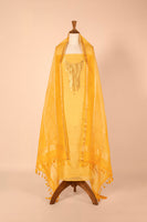 Handwoven Yellow Chanderi Suit Piece