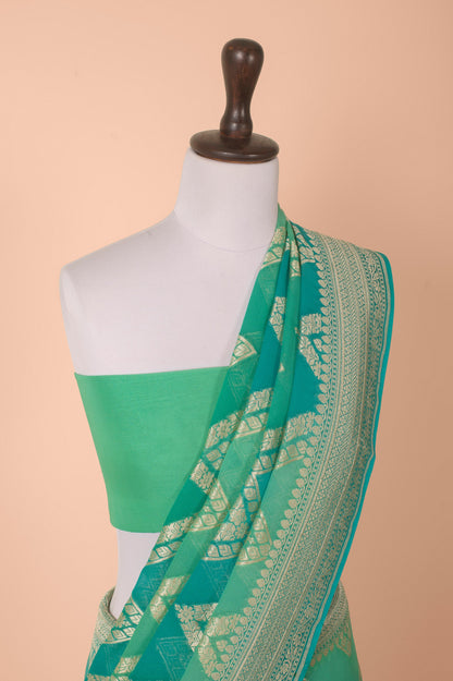 Handwoven Green Georgette Saree