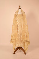 Handwoven Beige Georgette Suit Piece