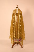 Handwoven Mustard Chanderi Suit Piece