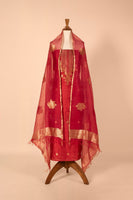 Handwoven Red Silk Suit Piece