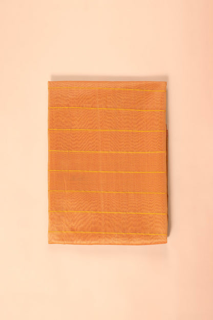 Handwoven Peach Chanderi Suit Piece