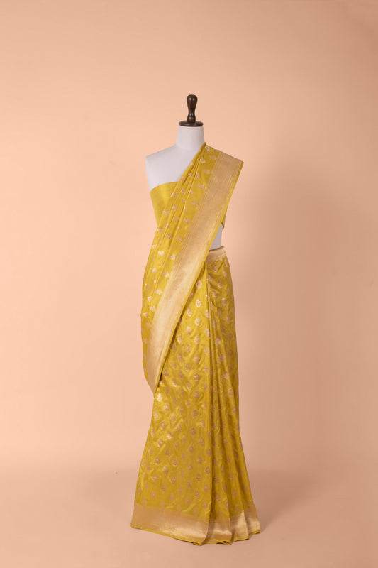 Handwoven Yellow Silk Saree