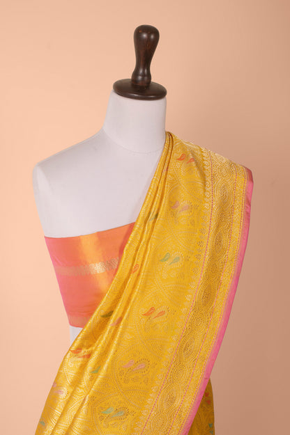 Handwoven Yellow Silk Saree