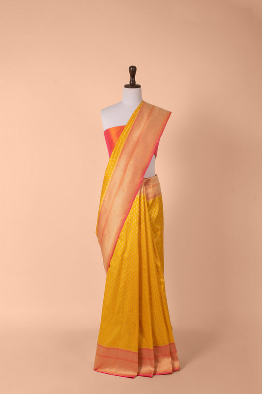 Handwoven Yellow Silk Saree