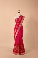 Handwoven Pink Silk Sari