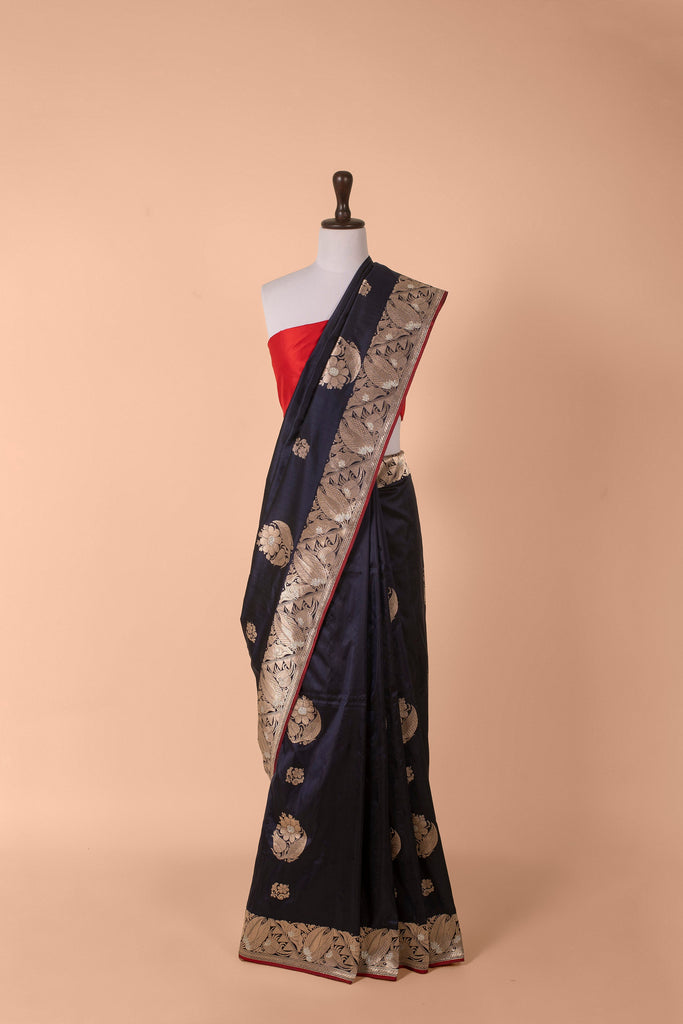 Handwoven Blue Silk Saree