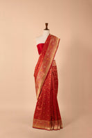 Handwoven Red Silk Sari