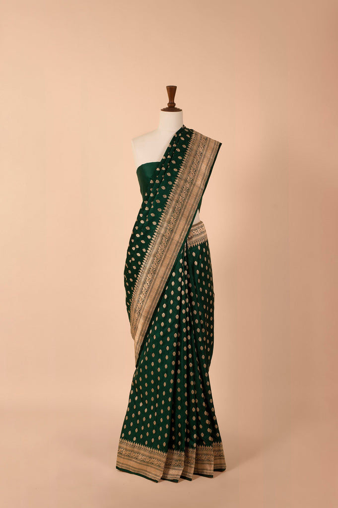 Handwoven Green Silk Sari