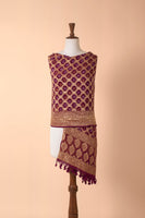 Handwoven Purple Bandhani Dupatta