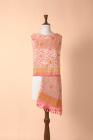Handwoven Pink Georgette Dupatta