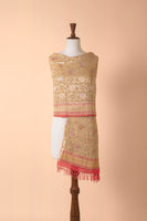 Handwoven Beige Georgette Dupatta