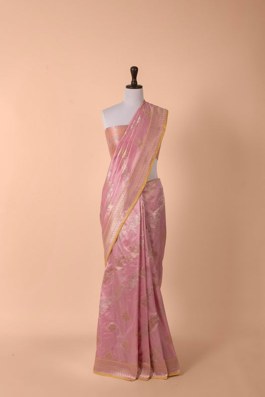 Handwoven Pink Silk Saree