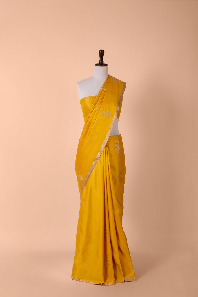 Handwoven Yellow Silk Saree