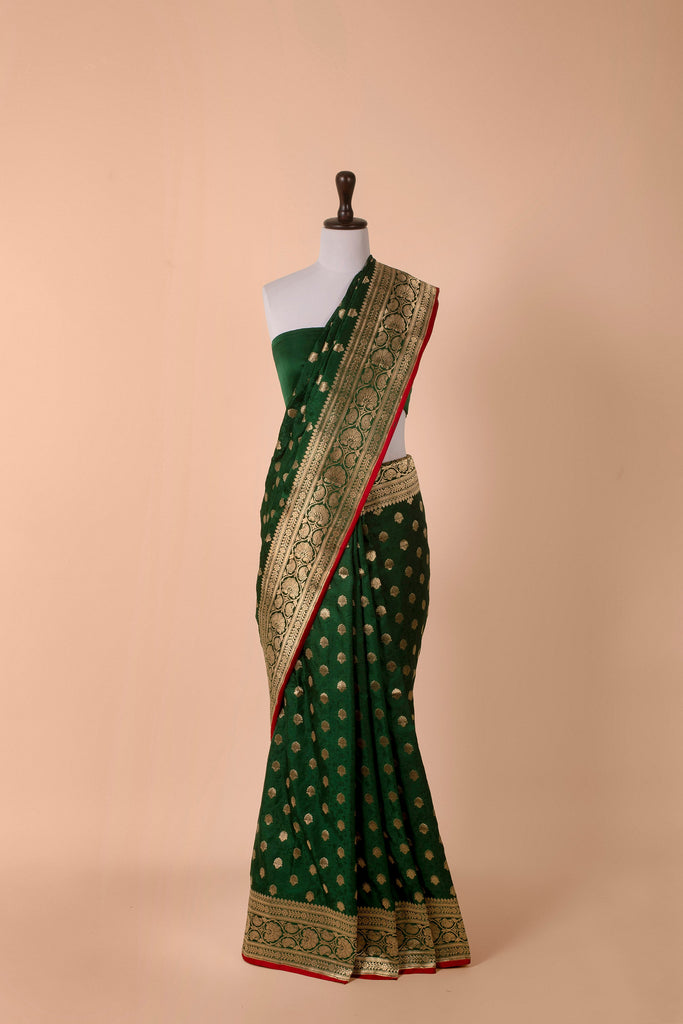 Handwoven Green Silk Saree
