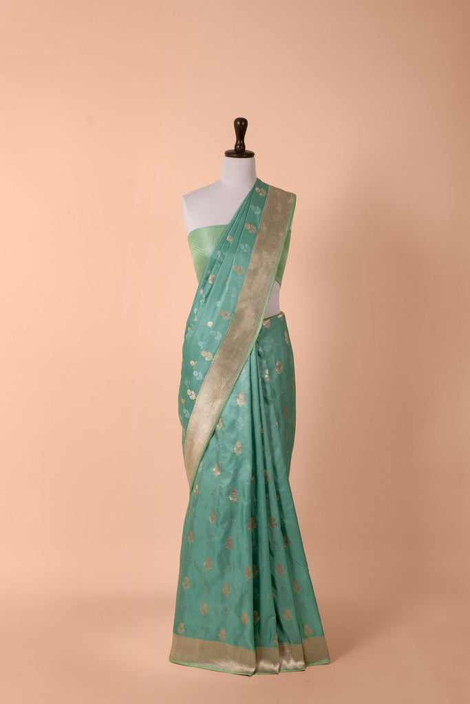 Handwoven Blue Silk Saree