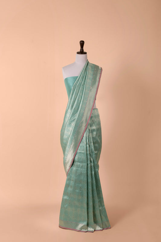 Handwoven Blue Silk Saree