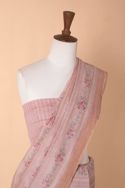 Handwoven Mauve Chanderi Sari