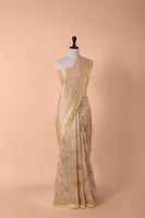 Handwoven Beige Silk Saree
