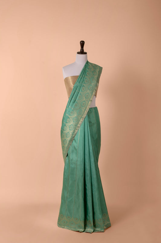 Handwoven Blue Silk Saree