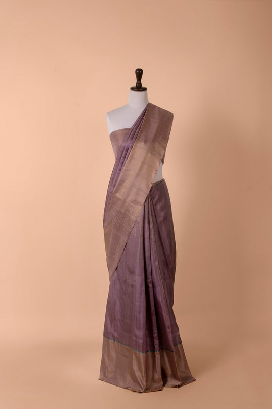 Handwoven Purple Kanjivaram Silk Saree