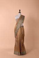 Handwoven Brown Kanjivaram Silk Saree
