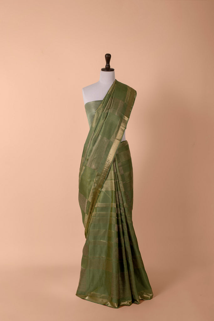 Handwoven Green Kanjivarma Silk Saree