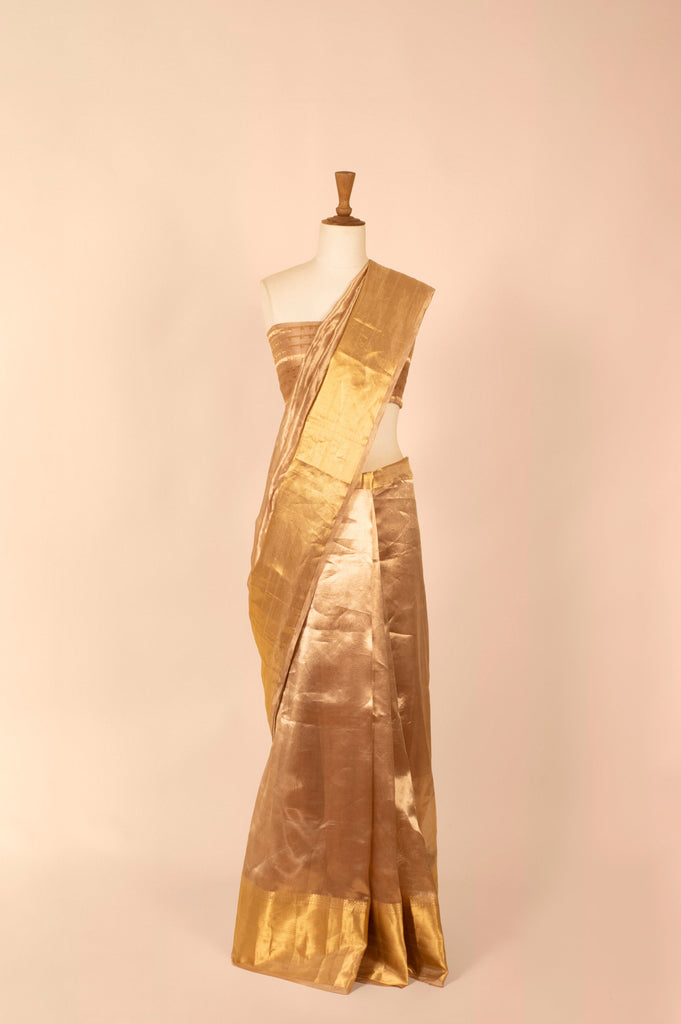 Handwoven Gold Tissue Sari