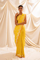 Handwoven Yellow Silk Sari