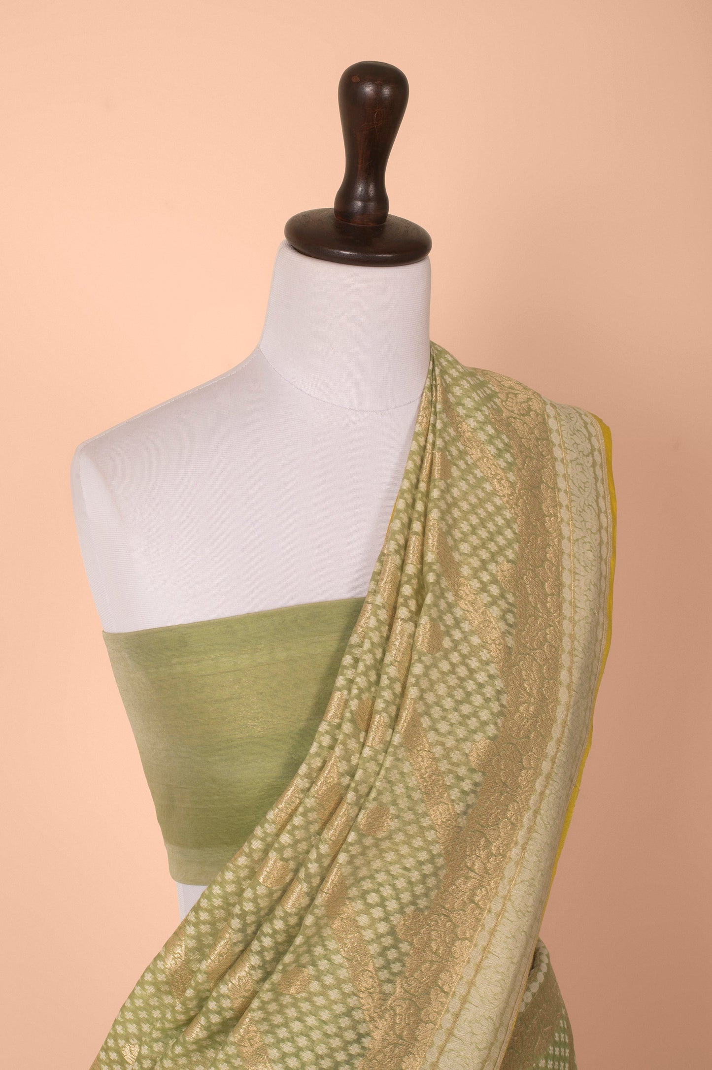 Handwoven Green Cotton Saree