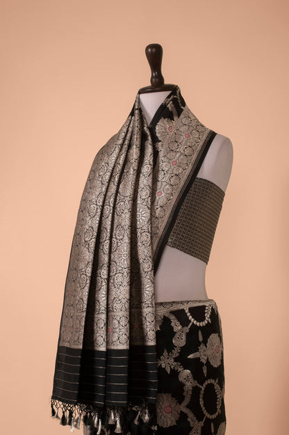 Handwoven Black Silk Saree