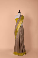 Handwoven Grey Silk Saree