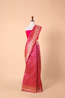 Handwoven Pink Silk Sari