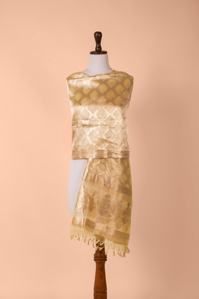 Handwoven Gold Tissue Organza Dupatta