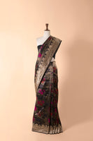 Handwoven Grey Tissue Sari