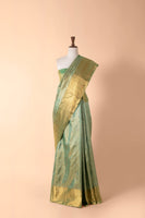 Handwoven Green Real Zari Kanjivaram Sari