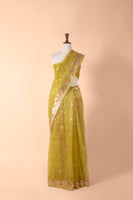 Handwoven Mustard Organza Sari