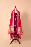Handwoven Garnet Silk Suit Piece