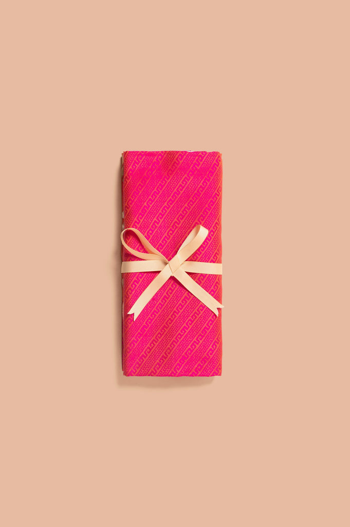 Handwoven Pink Satin Silk Blouse Fabric