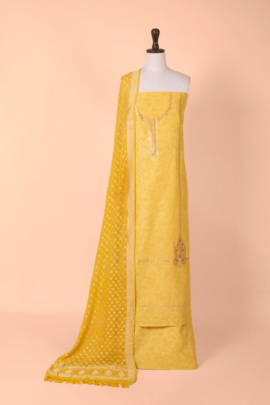 Handwoven Yellow Cotton Suit Piece