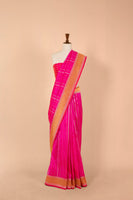 Handwoven Pink Silk Sari