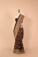 Handwoven Brown Silk Sari