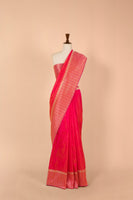 Handwoven Pink Silk Sari
