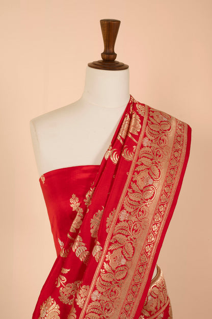 Handwoven Red Silk Saree