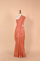 Handwoven Pink Silk Sari